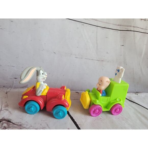 mcdonalds happy meal toys Looney Toons Racers Set Of 2 Bugs And Porky - Picture 5 of 7